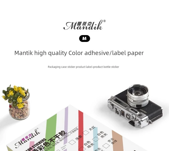 A4 Etiket Yazıcı Kağıdı - A4/20 Floresan Magenta Yapışkanlı Beyaz Torba - 7