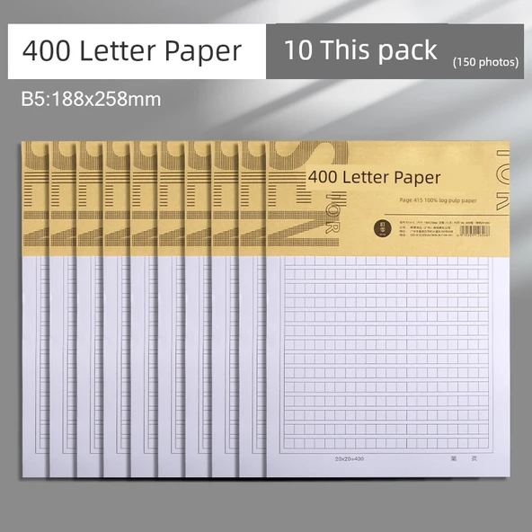 B5 Boyut 400 Izgara Taslak Defter [G1615] 10 Paket