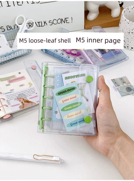 5 Delikli PVC Mini Gevşek Klasör - Mor (Geliştirilmiş Yırtma Cebi) - 9