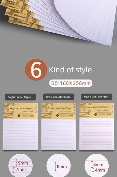 B5 Boyut 500 Izgara Taslak Defter [G1616] 20 Paket - 9