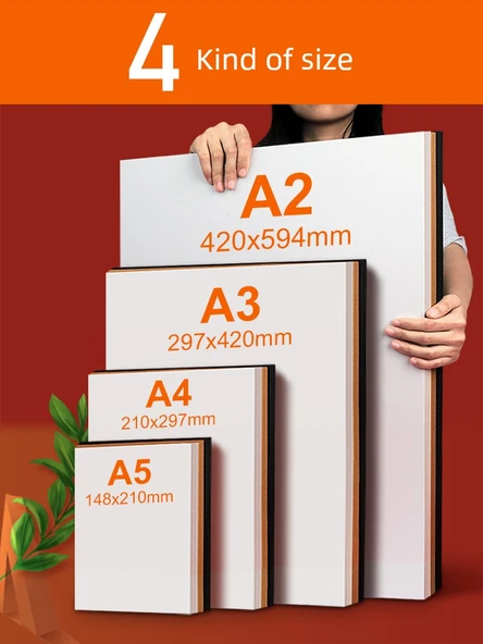 Beyaz A2 Karton - 2.6mm - 5 Sayfa - 4