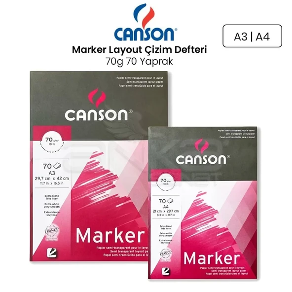 Canson Marker Layout Çizim Defteri 70g 70 Yaprak ürün görseli