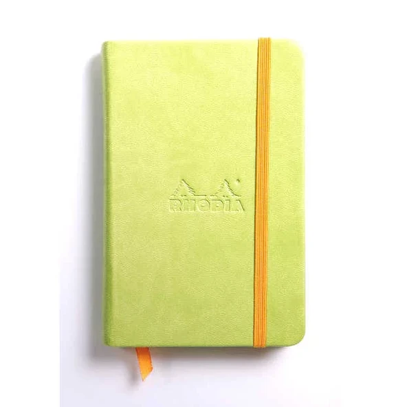 Rhodia Boutique Rodiarama Renkler Italyan Deri Çizgisiz Defter Anis Green A6 96 Yaprak