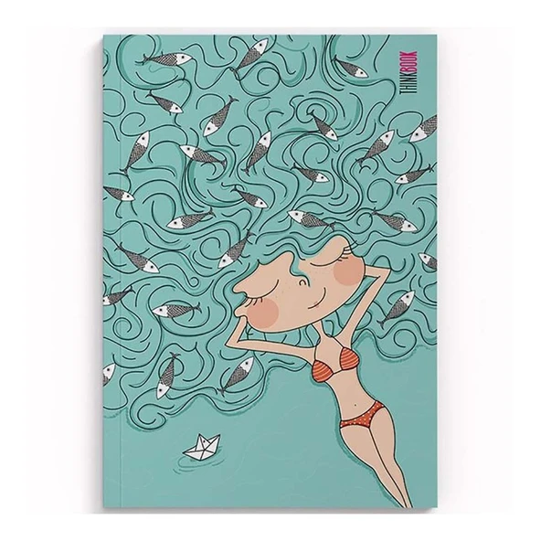 Thinkbook 13x21 Renkli Yaz Balık Marley ürün görseli
