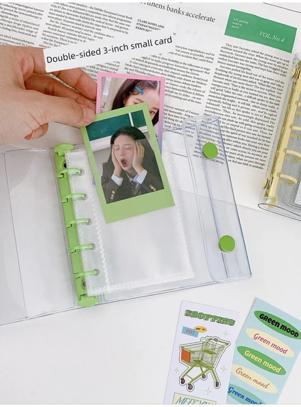 5 Delikli PVC Mini Gevşek Klasör - M5 İç Sayfa Boş Defter (45 Sayfa) - 10