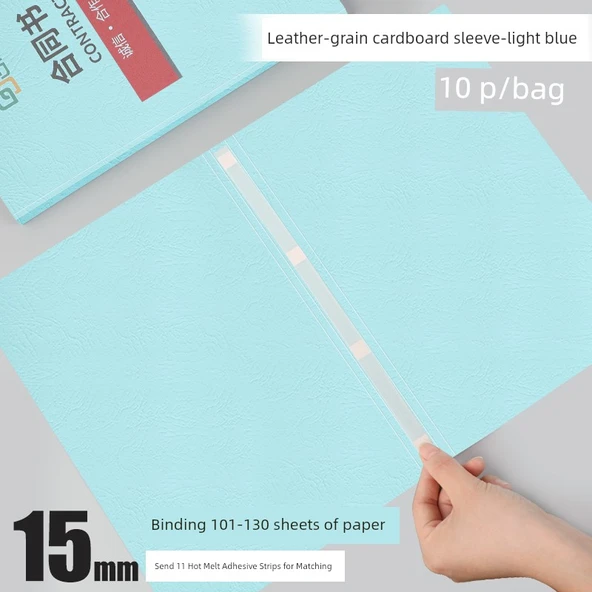 Altın Deri Bağlama Kapağı - 15mm - 10 Paket - Yapışkan Şeritli
