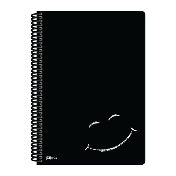 Papirüs Mini Sert Kapak Defter Siyah 100yp 17x24cm Kareli - 5