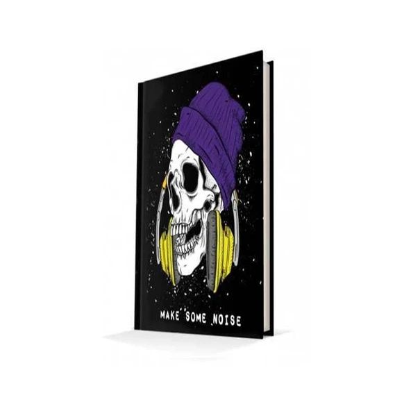 Deffter Skull Make Some Noise Sert Kapak Çizgili 14*22 64516-9 ürün görseli
