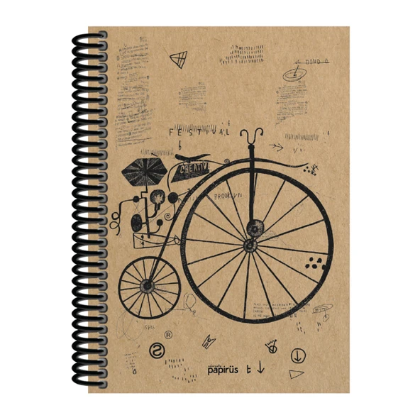 Papirüs Kraft Sert Kapak Defter 100yp 17x24cm Düz - Resim 4