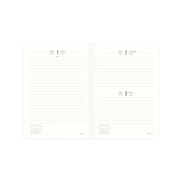 2024 AJANDA KESKİN 832900 GÜNLÜK AJANDA 14x20 TERMO DERİ TABA