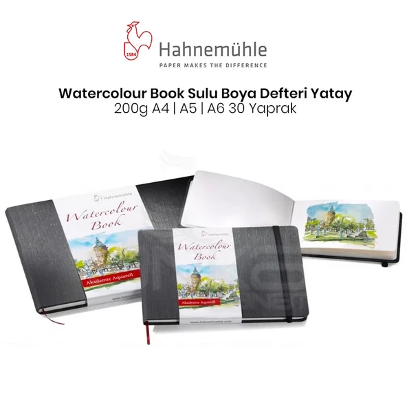 Hahnemühle Watercolour Book Sulu Boya Defteri Yatay 200g 30 Yaprak ürün görseli
