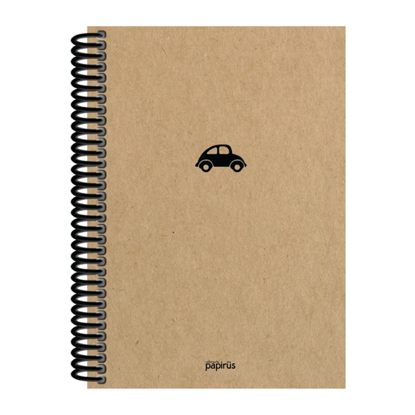 Papirüs Kraft Sert Kapak Defter 100yp 17x24cm Düz - Resim 2