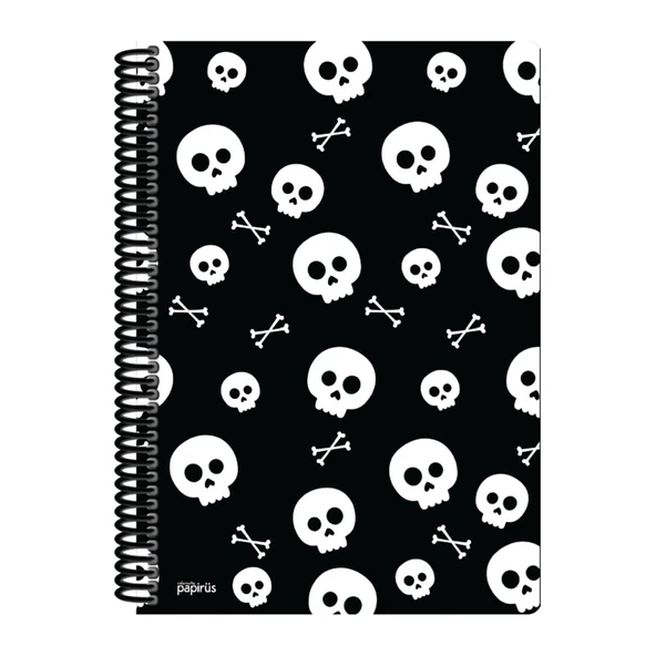 Papirüs Mini Sert Kapak Defter Siyah 100yp 17x24cm Kareli - 3