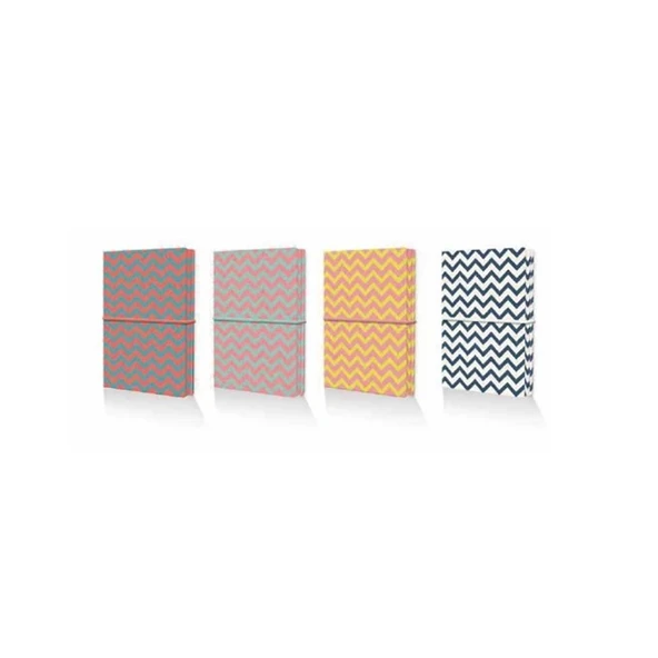 Mopak 19X25 Zigzag Desenli Suni Deri Defter Düz 0030