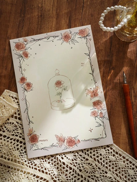 Romantik Gül Yazı Defteri - Romantik Gül A + C (2 adet) - 5
