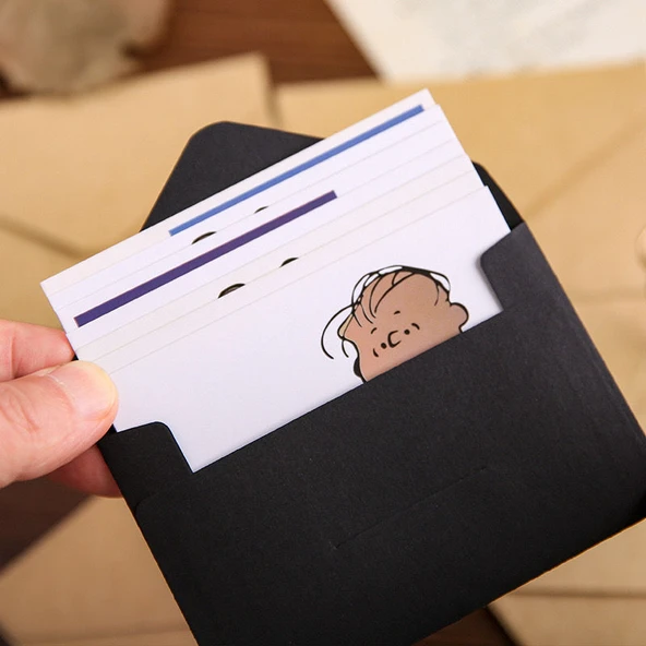 Kare Mini Kahverengi Paket Kağıdı Zarf - Deri Küçük Zarf 30 Adet - 4