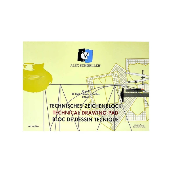 Alex Schoeller Teknik Dik Blok A3 20 Yaprak 80 gr - Resim 2