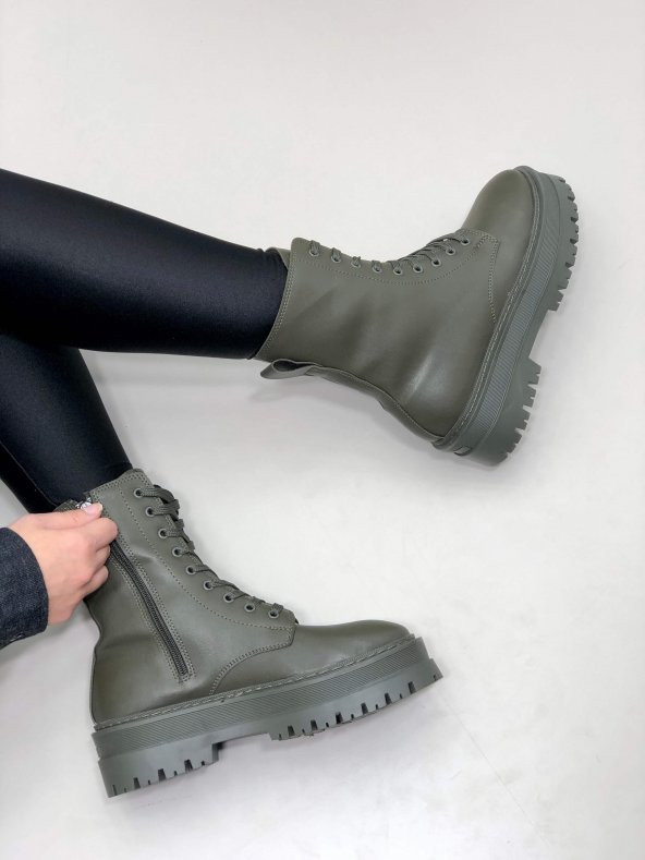 HELGA HAKİ RENK KADIN POSTAL BOT - 4