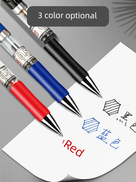 Baskı Uçlu Jel Kalem - 3 Mavi 0.5mm - 3