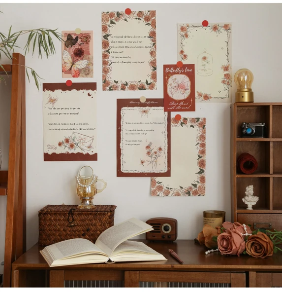 Romantik Gül Yazı Defteri - Romantik Gül A + C (2 adet) - 7