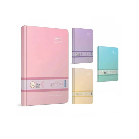 Gıpta Thebook Pastels İplik Dikişli Sert Kapak Defter 20x28 cm 160 Yaprak Çizgisiz ürün görseli