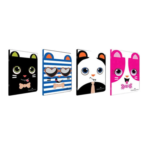 Faber-Castell Defter Plastik Kapak Faces Dikişli A4 100 Yaprak Çizgisiz - 2