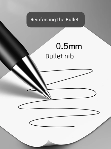 Baskı Uçlu Jel Kalem - 3 Mavi 0.5mm - 4