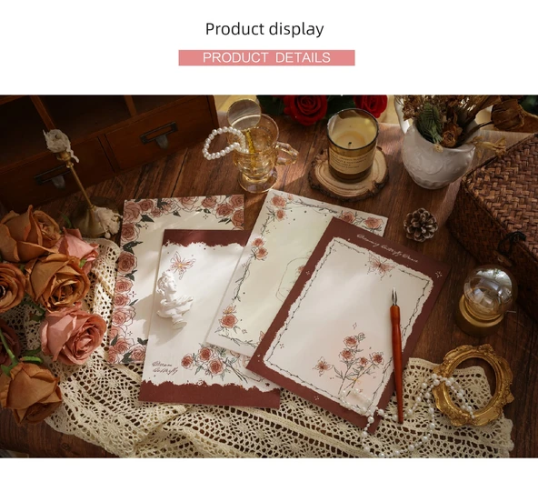 Romantik Gül Yazı Defteri - Gül Prens A - 9