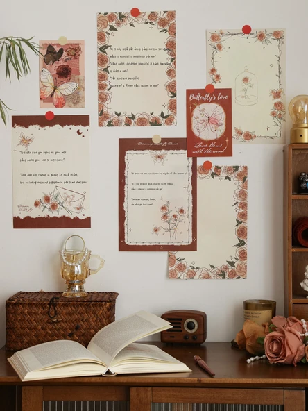 Romantik Gül Yazı Defteri - Romantik Gül A + C (2 adet) - 2