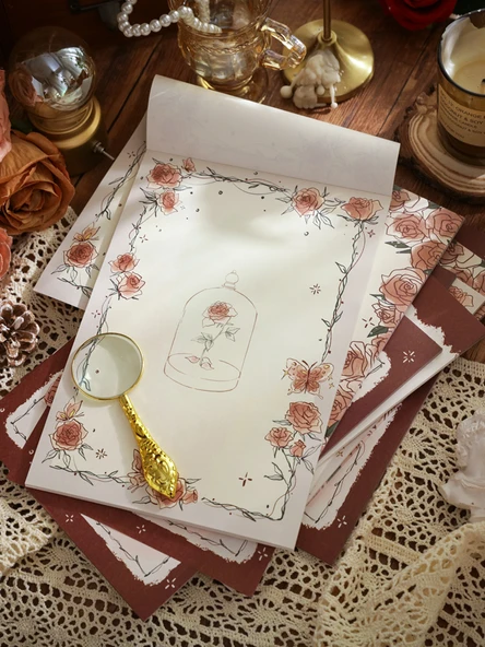 Romantik Gül Yazı Defteri - Romantik Gül A + C (2 adet) - 3