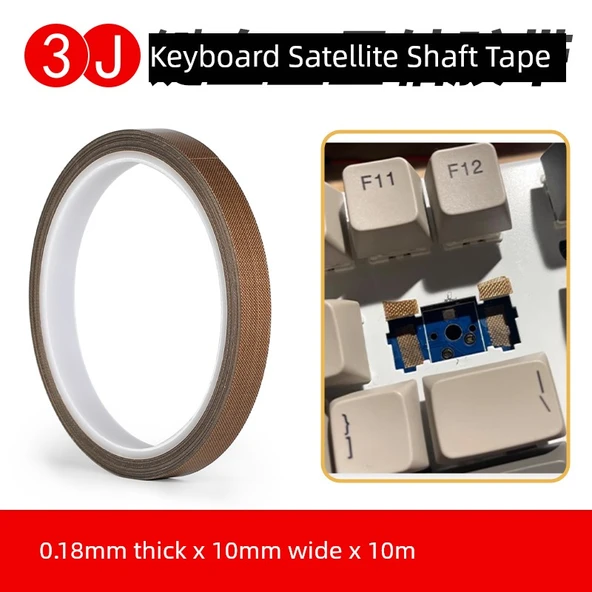 Klavye Teflon Bandı - 0.18mm x 10mm x 10m - Klavye Uydu Mil için