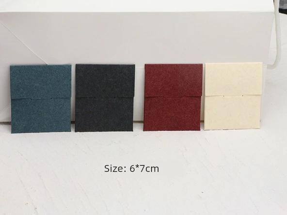 Mini Ambalaj Torbası - Krema Beyazı Kağıt - 6 x 7 cm - 8