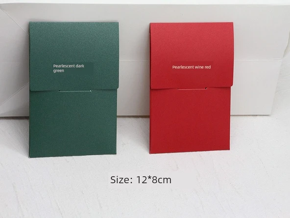 Mini Ambalaj Torbası - Büyük Kırmızı Kağıt - 8 x 12 cm - 11