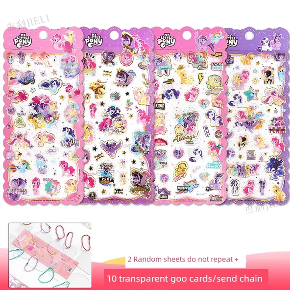 Pony Polly Kristal Çıkartma - Rastgele 2+10 Set Goo Kartı