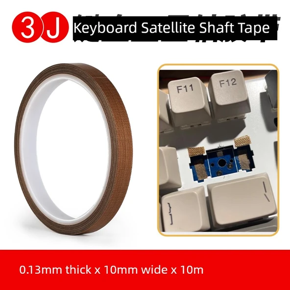Klavye Teflon Bandı - 0.13mm x 10mm x 10m - Klavye Uydu Mil için