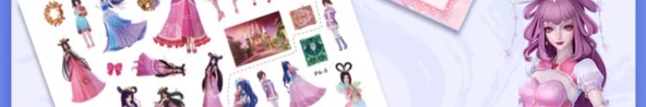 Prenses Elbisesi Çıkartma Kitabı - Ye Luoli Sticker - 40 Sayfa 1000+ Çıkartma - 10