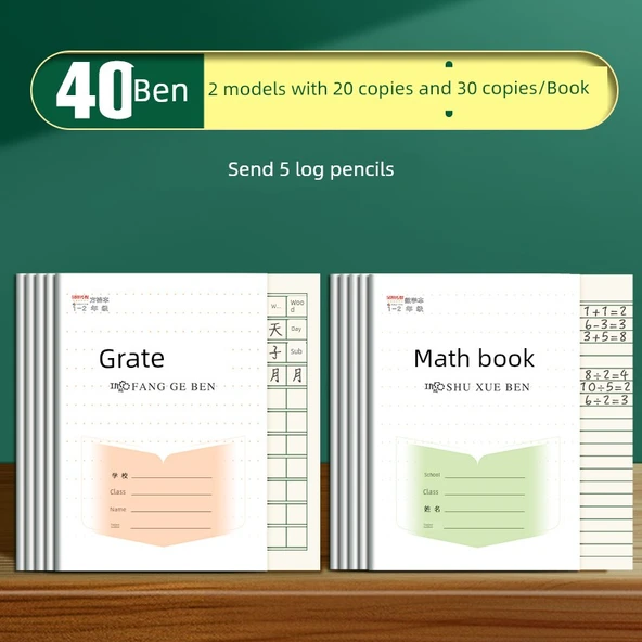 Kare Defter - Tian GeBen + Kare Defter/20 Adet + 5 Kalem