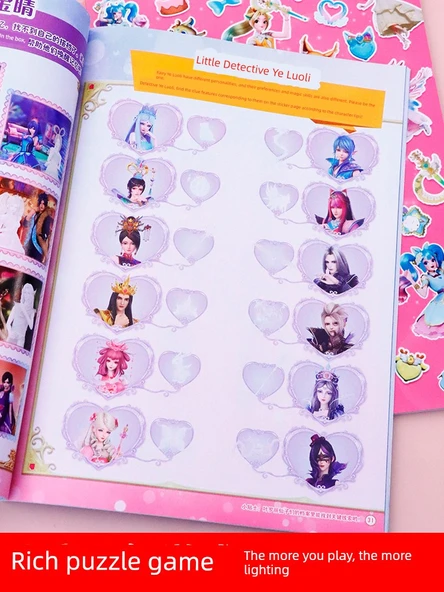 Prenses Elbisesi Çıkartma Kitabı - Ye Luoli Sticker - 40 Sayfa 1000+ Çıkartma - 5