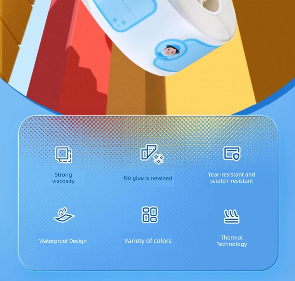 D101 Termal Etiket Kağıdı - 25x39mm - Hanhan - 160 Adet - Resim 8