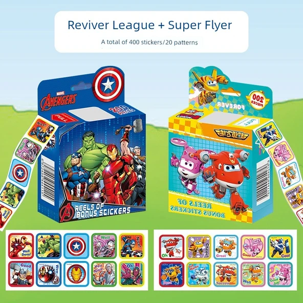 Disney Çocuklar Sticker - Avengers Uçan Adam - 400 Adet