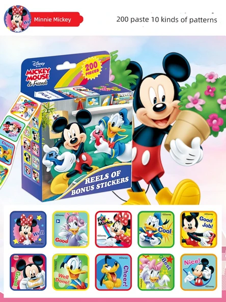 Disney Çocuklar Sticker - Mickey - 200 Adet