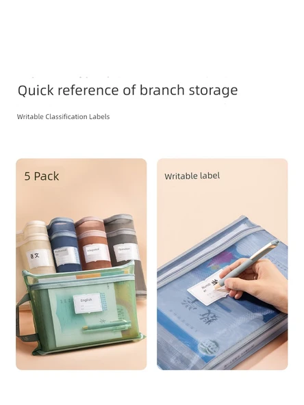 Deli Fermuarlı Tek Katmanlı Ders Çantası - Operasyon/Gri - Resim 4