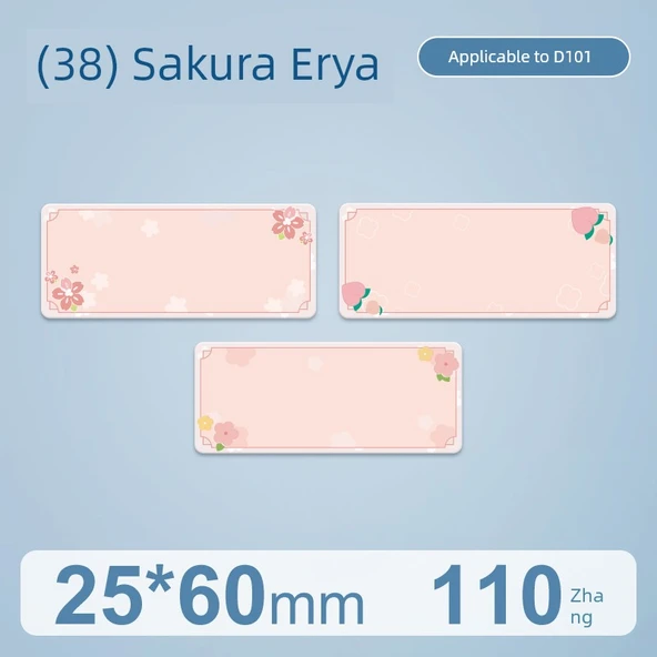 D101 Termal Etiket Kağıdı - 25x60mm - Sakura Erya - 110 Adet