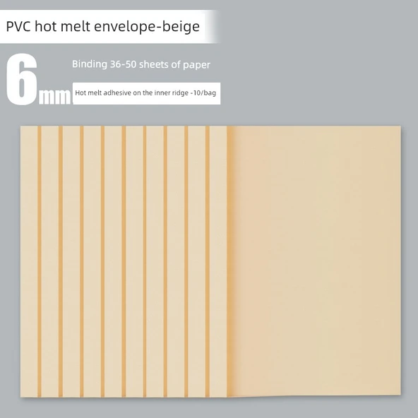 A4 Plastik Bağlama Kapağı - Bej - 6mm - 36-50 Sayfa