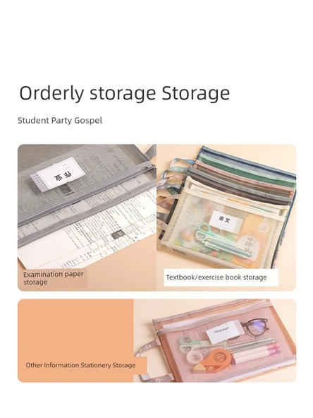 Deli Fermuarlı Tek Katmanlı Ders Çantası - Operasyon/Gri - Resim 3