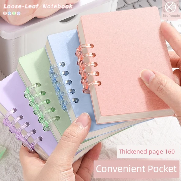 A7 Mini Gevşek Yaprak Defter - 1 Adet/Yatay Çizgi Çekirdek - 6