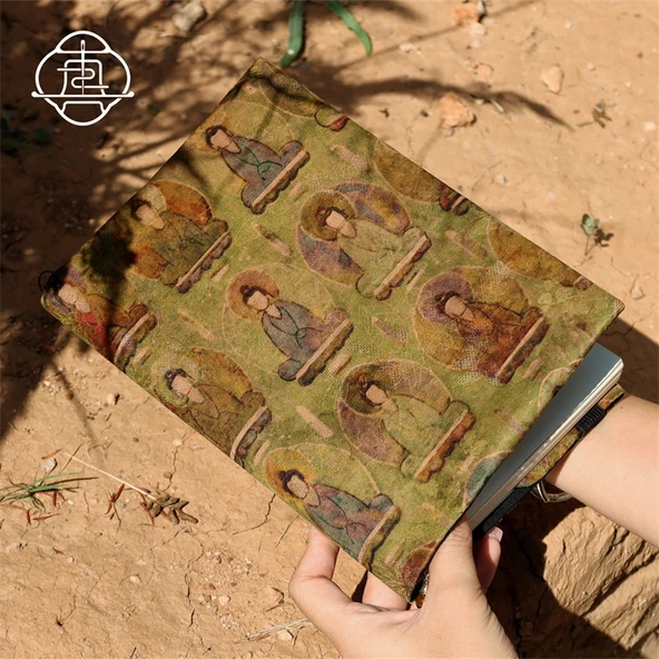 El Yapımı Defter - A5 - Boş Sayfa - Sabit Sayfa - Budist Figürü - 4