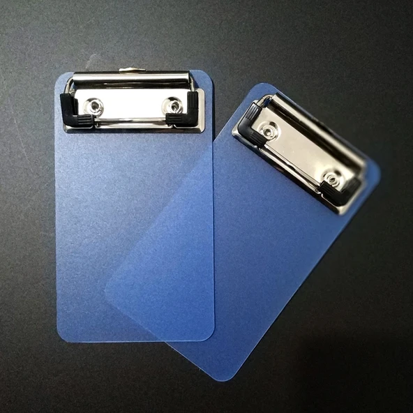 Restoran Fatura Klip Tutucu - Mavi Mini Küçük Tabak Klip (8*13.8cm) - 4