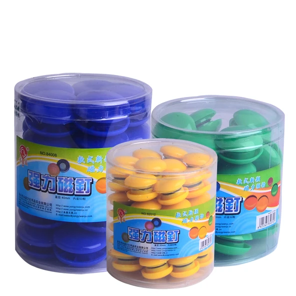 Yuvarlak Manyetik Klips - 3cm (50 Paket) Mavi - 5