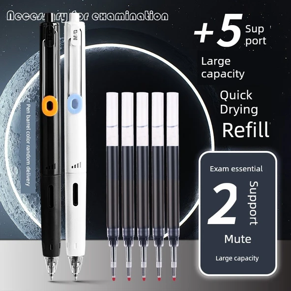 Hızlı Kuruyan Jel Kalem - Klasik Departman - 2+5 Sabah Işığı Adaptör Yedekleri - 0.5mm